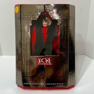Cruelly De Vil Barbie Ruthless in Red in box